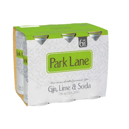 Picture of Park Lane Gin, Lime & Soda 7% Cans 6x250ml