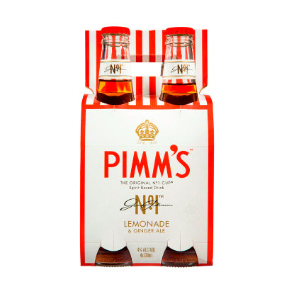 Picture of Pimms Lemonade & Ginger Ale 4% Bottles 4x330ml