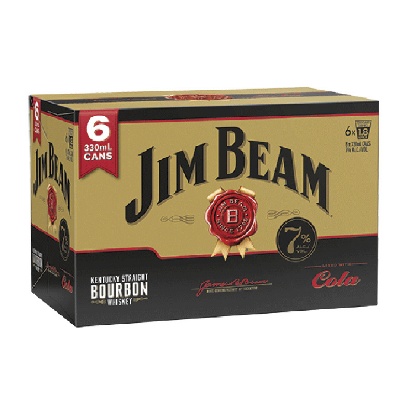 Picture of Jim Beam Gold & Cola 7% Cans 6x330ml