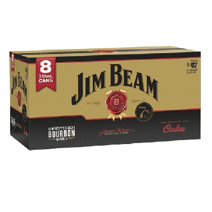 Picture of Jim Beam Gold & Cola 7% Cans 8x330ml