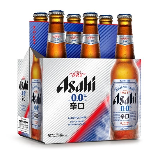 Picture of Asahi Super Dry 0.0% Alcohol Free Bottles 6x330ml