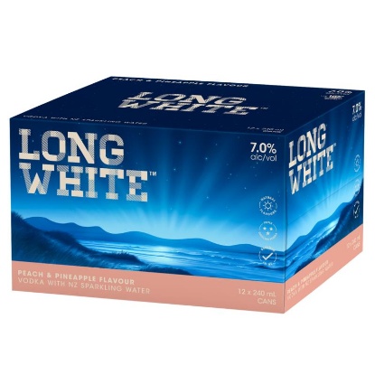 Picture of Long White Peach & Pineapple 7% Cans 12x240ml