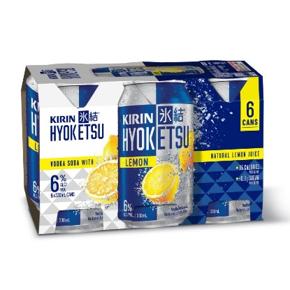 Picture of Kirin Hyoketsu Lemon Vodka Soda 6% Cans 6x330ml