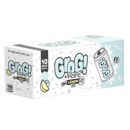 Picture of Grog! Shochu Vodka & Soda Lemon Ice 5.9% Cans 10x330ml