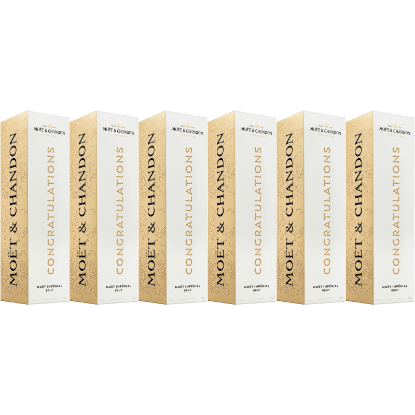 Picture of Moët & Chandon Impérial Brut Champagne Congratulations Gift Box 6x750ml