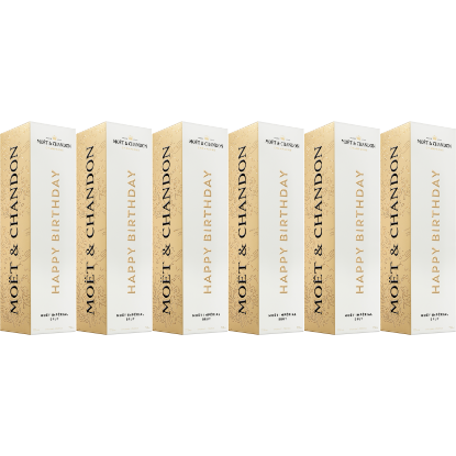 Picture of Moët & Chandon Impérial Brut Champagne Happy Birthday Gift Box 6x750ml