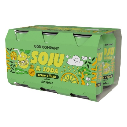 Picture of Odd Company Soju Cocktail Lemon & Yuzu 6% Cans 6x330ml