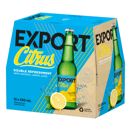 Picture of Export Citrus Lemon 2% Bottles 12x330ml