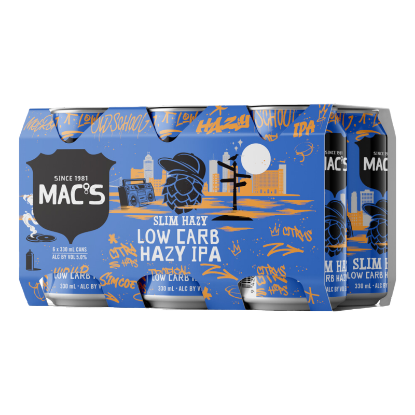 Picture of Mac's Slim Hazy Low Carb Hazy IPA Cans 6x330ml