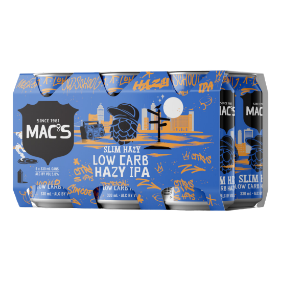 Picture of Mac's Slim Hazy Low Carb Hazy IPA Cans 6x330ml