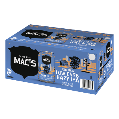 Picture of Mac's Slim Hazy Low Carb Hazy IPA Cans 12x330ml