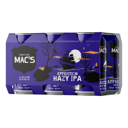 Picture of Mac's Apparition Hazy IPA Cans 6x330ml
