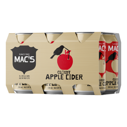 Picture of Mac's Cloudy Apple Cider Cans 6x330ml