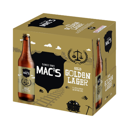 Picture of Mac's Gold Golden Lager Bottles 12x330ml