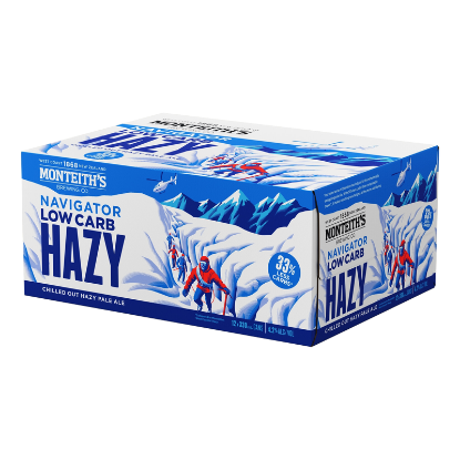 Picture of Monteith's Navigator Low Carb Hazy Cans 12x330ml