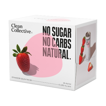 Picture of Clean Collective Strawberry Blush Pink Gin 5% Cans 6x250ml