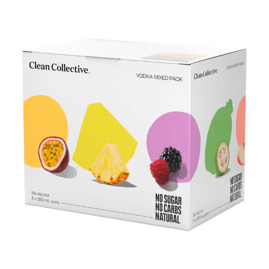Picture of Clean Collective Vodka Mixed Pack 5% Cans 6x250ml