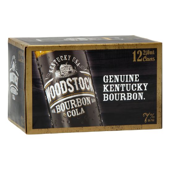 Picture of Woodstock & Cola 7% Cans 12x250ml
