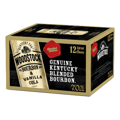Picture of Woodstock & Vanilla Cola 7% Cans 12x250ml