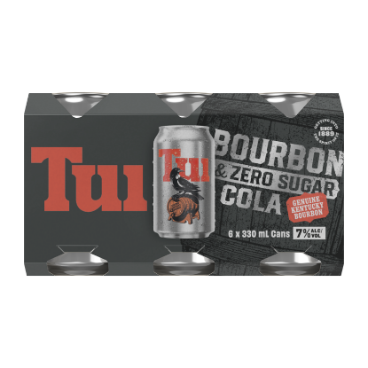 Picture of Tui Bourbon & Zero Sugar Cola 7% Cans 6x330ml