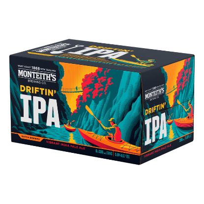 Picture of Monteith's Batch Brewed Driftin' IPA Cans 6x330ml