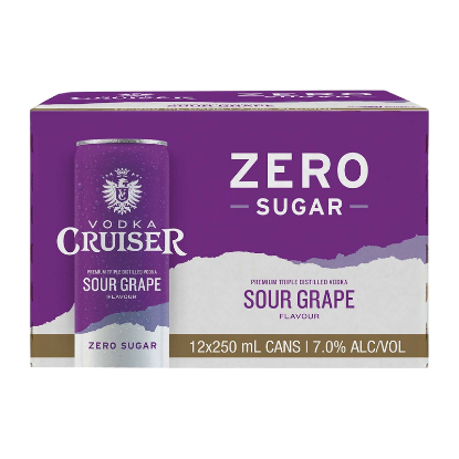 Picture of Cruiser Zero Sugar Sour Grape 7% Cans 12x250ml