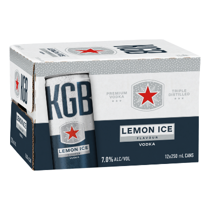 Picture of KGB Lemon Ice 7% Cans 12x250ml
