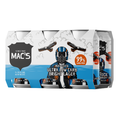 Picture of Mac's Maverick Ultra Low Carb Bright Lager Cans 6x330ml