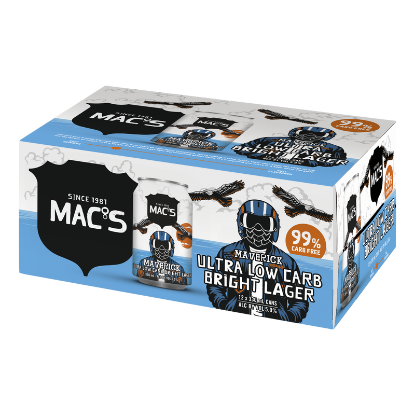 Picture of Mac's Maverick Ultra Low Carb Bright Lager Cans 12x330ml