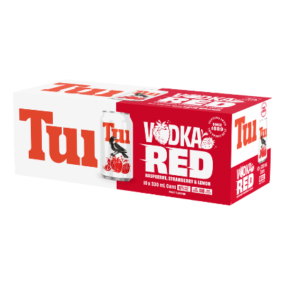 Picture of Tui Vodka Red Raspberry Strawberry & Lemon 6% Cans 10x330ml