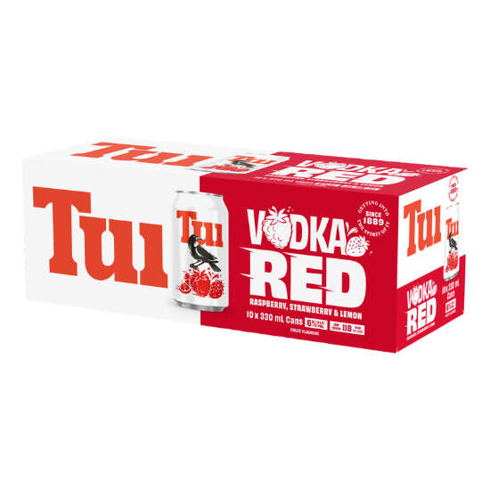 Picture of Tui Vodka Red Raspberry Strawberry & Lemon 6% Cans 10x330ml