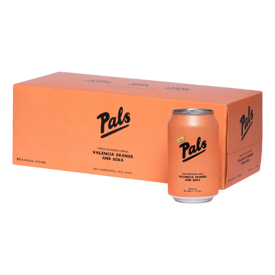 Picture of Pals Vodka, Valencia Orange & Soda 5% Cans 10x330ml