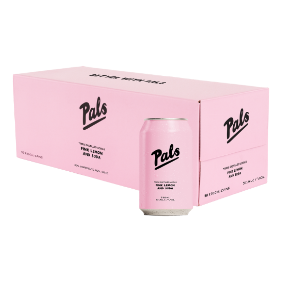 Picture of Pals Vodka, Pink Lemon & Soda 5% Cans 10x330ml