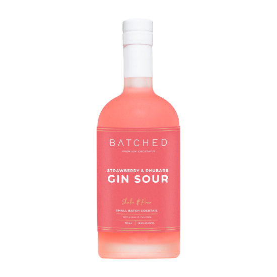 Picture of Batched Gin Sour Strawberry & Rhubarb 725ml