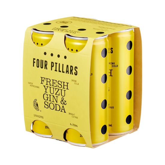 Picture of Four Pillars Fresh Yuzu Gin & Tonic 5.1% Cans 4x250ml