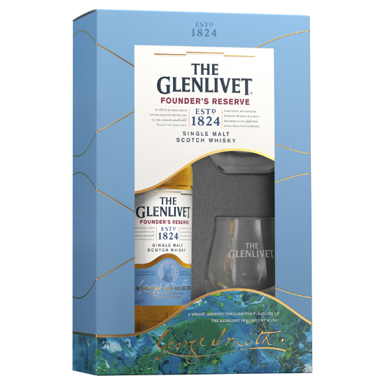 Picture of The Glenlivet Founder's Reserve & 2 Glass Gift Pack 700ml
