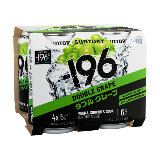 Picture of Suntory -196 Vodka, Shochu & Soda Double Grape 6% Cans 4x330ml